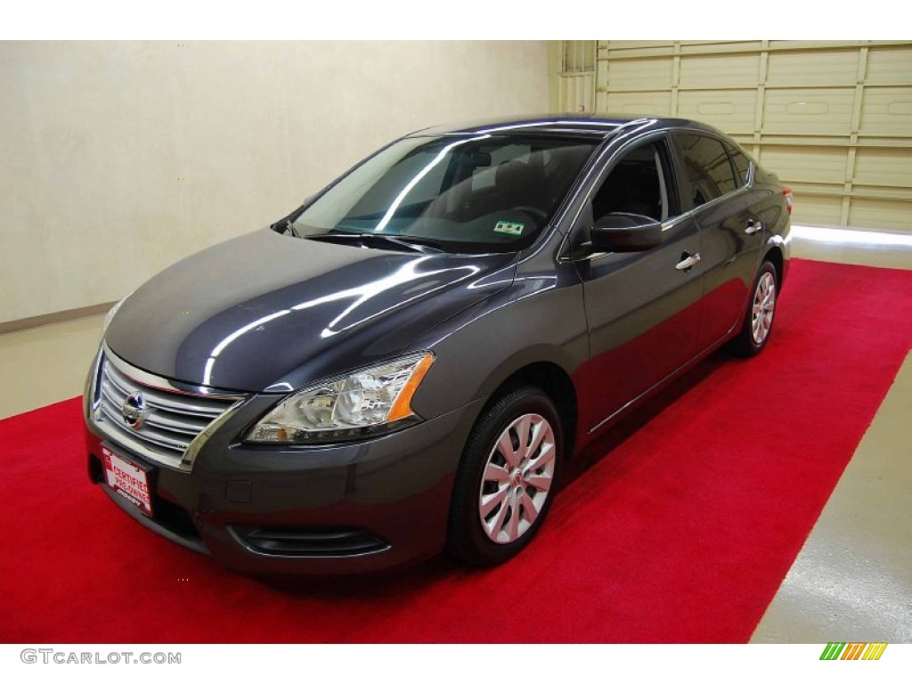 2013 Sentra S - Amethyst Gray / Charcoal photo #3