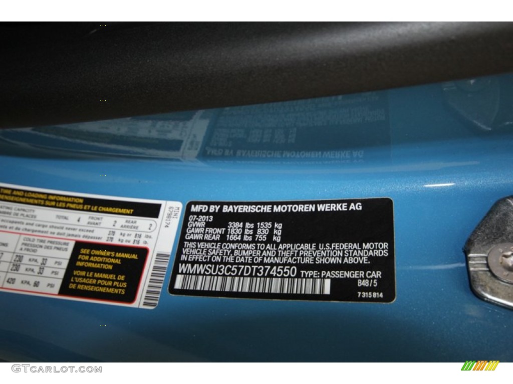 2013 Cooper Hardtop - Kite Blue / Carbon Black photo #9