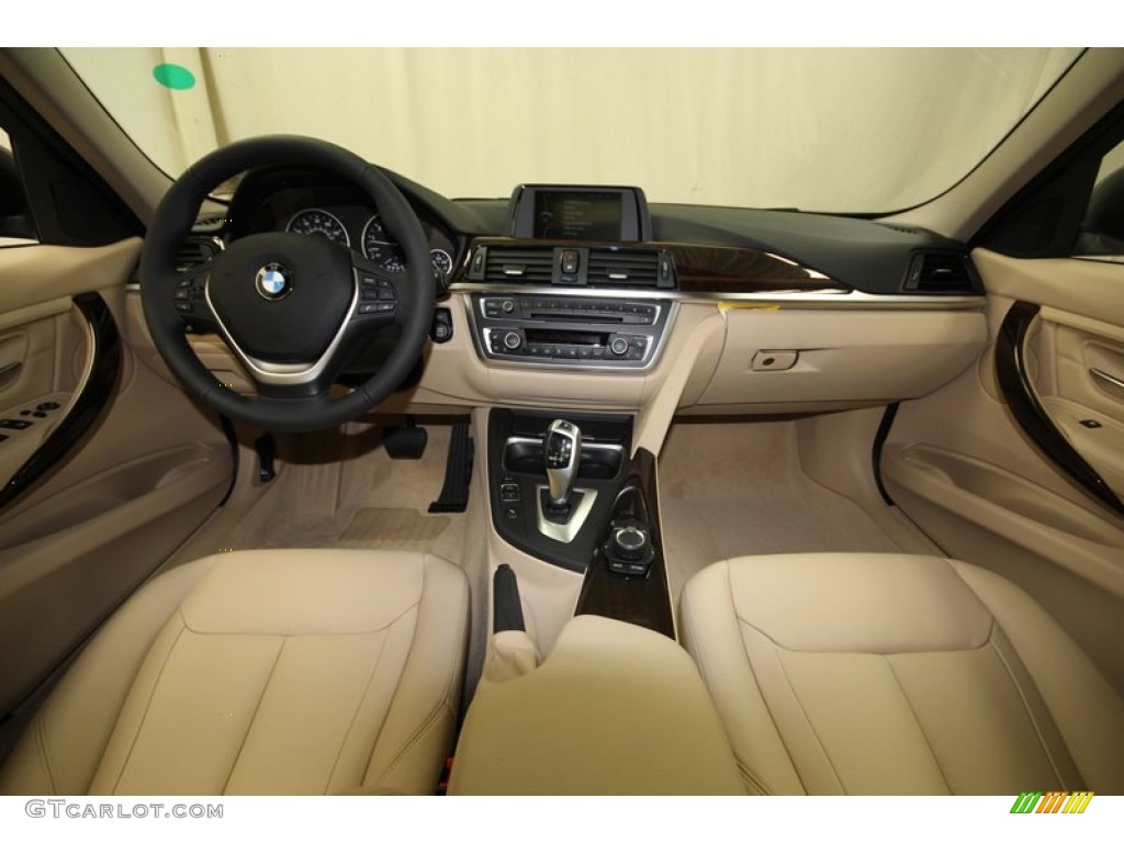 2013 BMW 3 Series 328i Sedan Venetian Beige Dashboard Photo #84428027