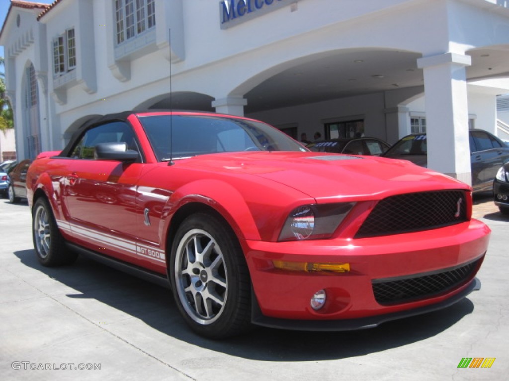 2007 Mustang Shelby GT500 Convertible - Torch Red / Black/Red photo #1