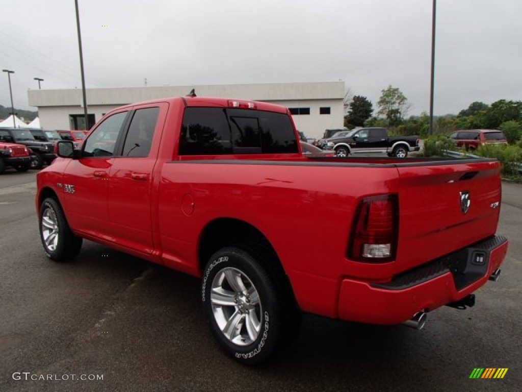 2014 1500 Sport Quad Cab 4x4 - Flame Red / Black photo #8