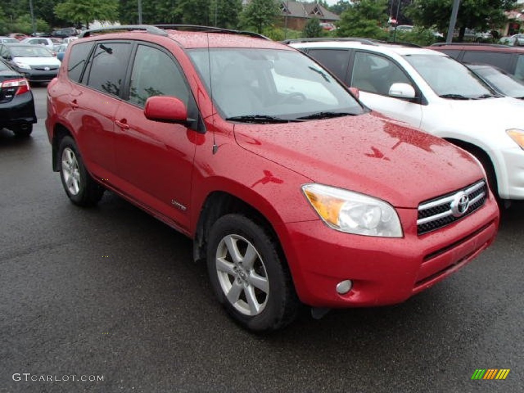 2007 RAV4 Limited 4WD - Barcelona Red Pearl / Ash Gray photo #1