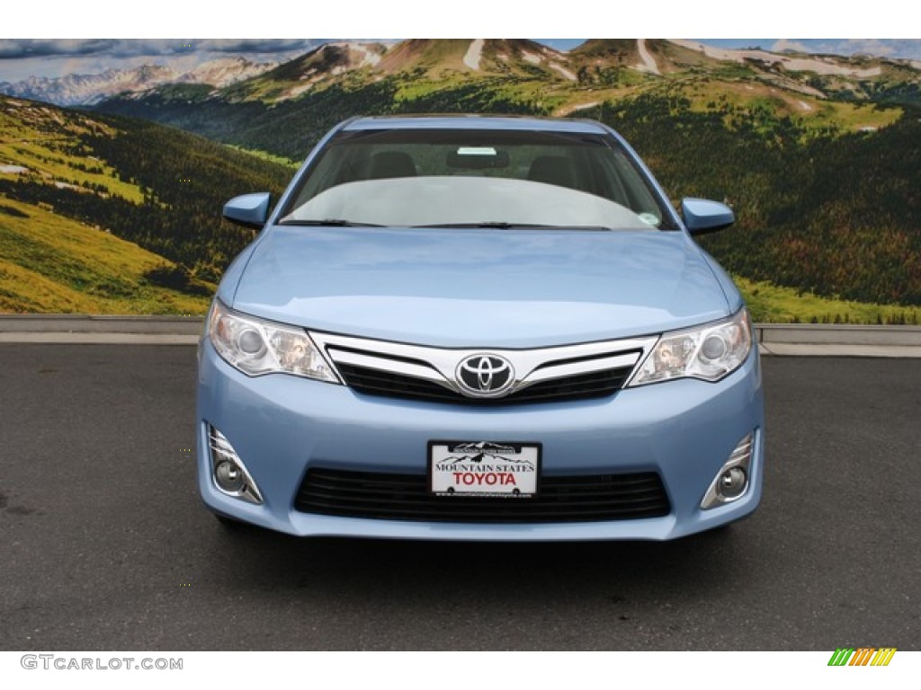 2013 Camry XLE V6 - Clearwater Blue Metallic / Ash photo #3