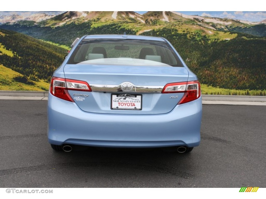 2013 Camry XLE V6 - Clearwater Blue Metallic / Ash photo #4