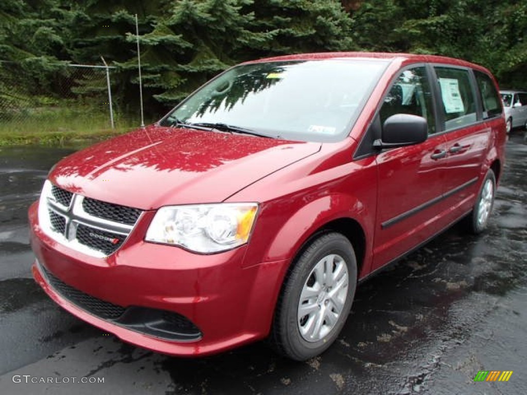 Deep Cherry Red Crystal Pearl 2014 Dodge Grand Caravan American Value Package Exterior Photo #84434387