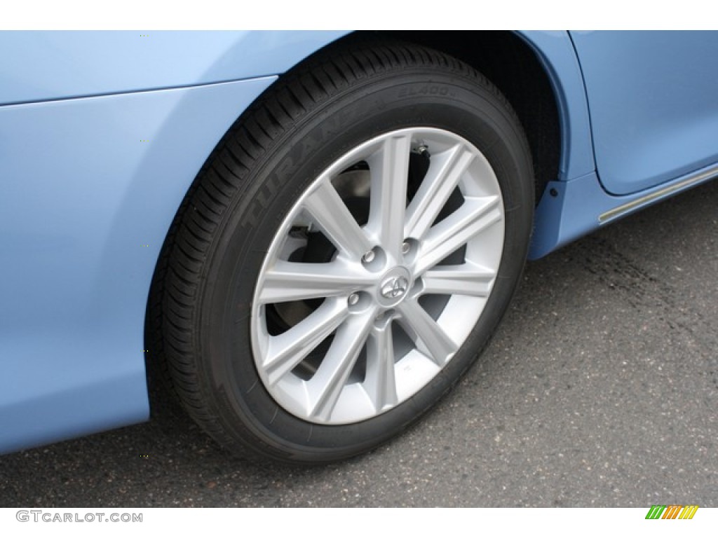 2013 Camry XLE V6 - Clearwater Blue Metallic / Ash photo #9