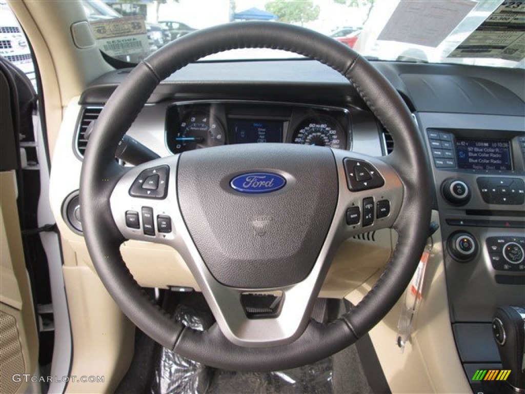 2014 Ford Taurus SEL Dune Steering Wheel Photo #84435137