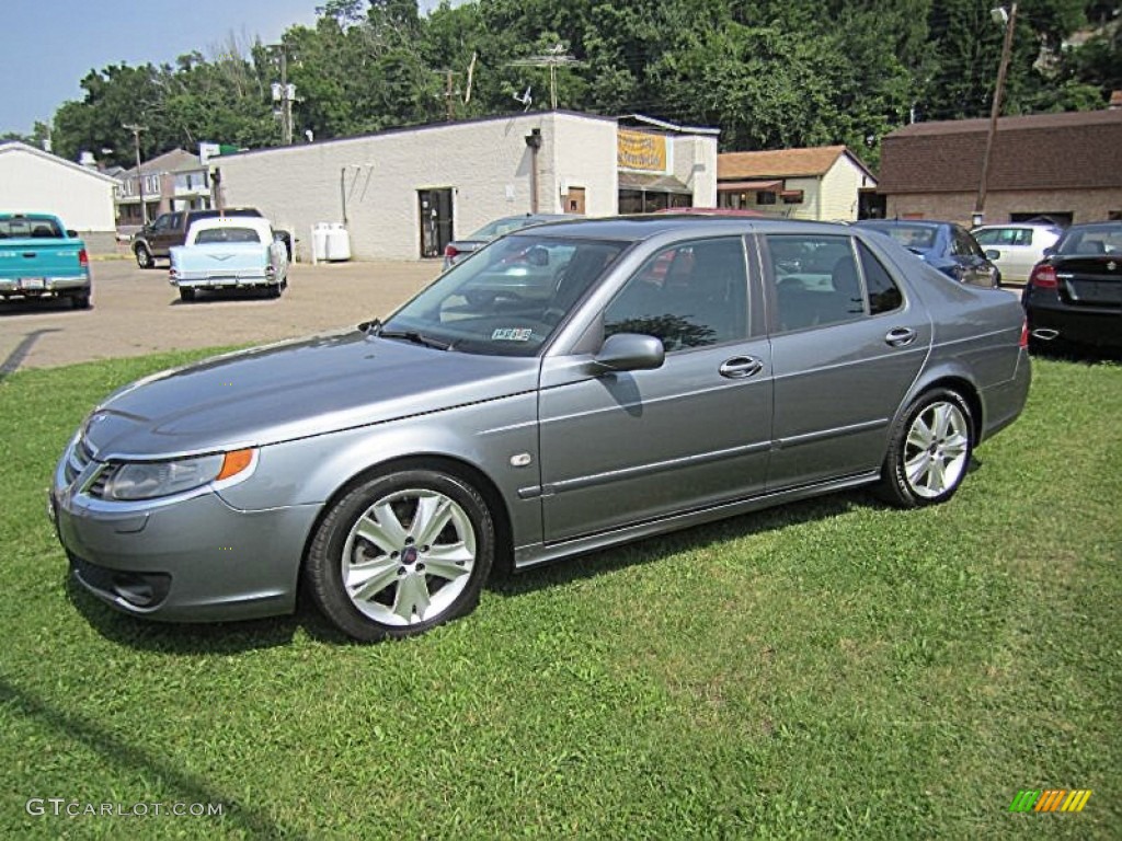 2008 9-5 Aero Sedan - Titan Gray Metallic / Black/Parchment photo #1