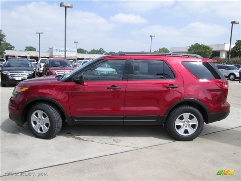 2014 Explorer FWD - Ruby Red / Medium Light Stone photo #2