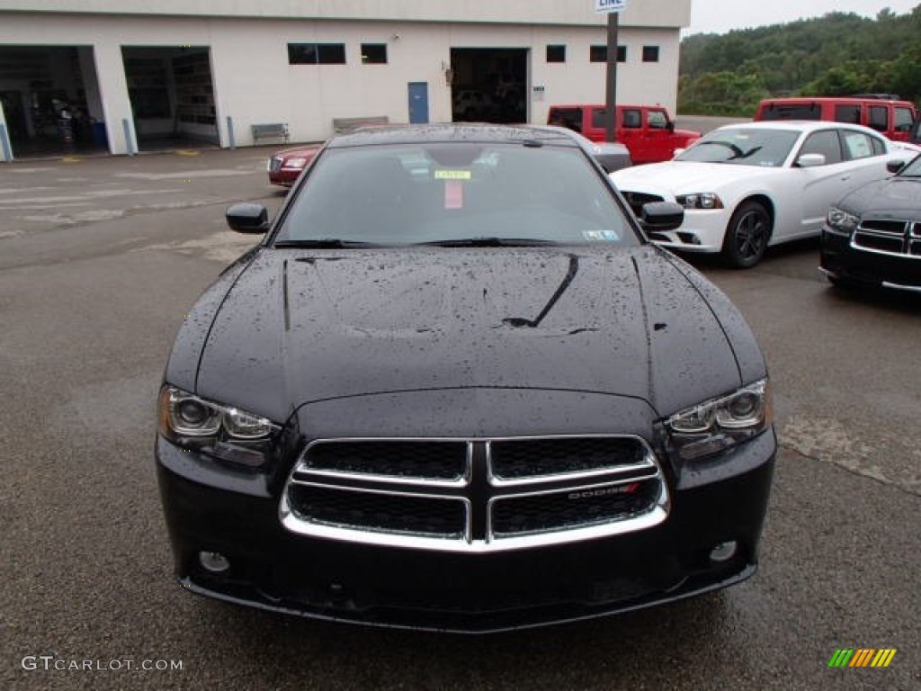 2014 Charger R/T Plus AWD - Phantom Black Tri-Coat Pearl / Black photo #3