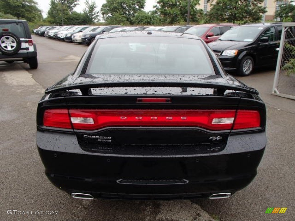 2014 Charger R/T Plus AWD - Phantom Black Tri-Coat Pearl / Black photo #7