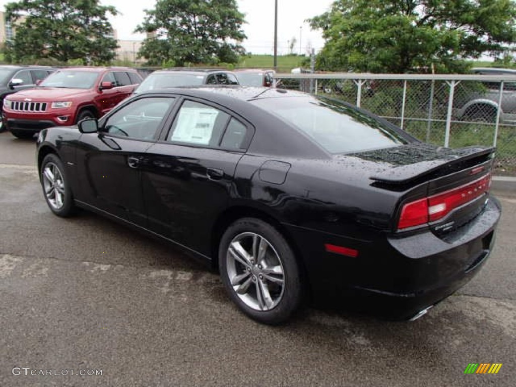 2014 Charger R/T Plus AWD - Phantom Black Tri-Coat Pearl / Black photo #8