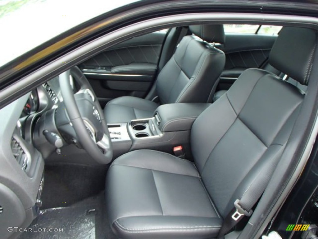 Black Interior 2014 Dodge Charger R/T Plus AWD Photo #84435932