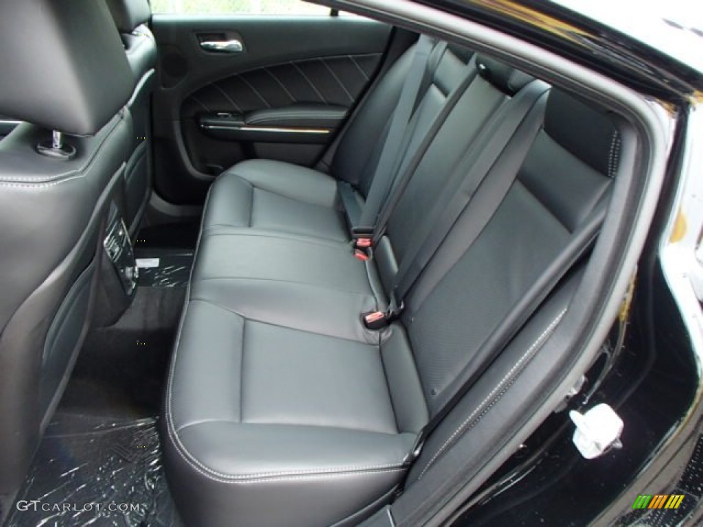 Black Interior 2014 Dodge Charger R/T Plus AWD Photo #84435953