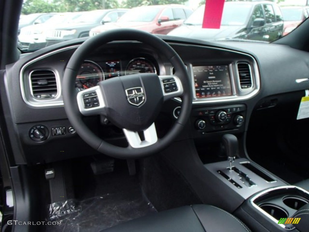 2014 Charger R/T Plus AWD - Phantom Black Tri-Coat Pearl / Black photo #12