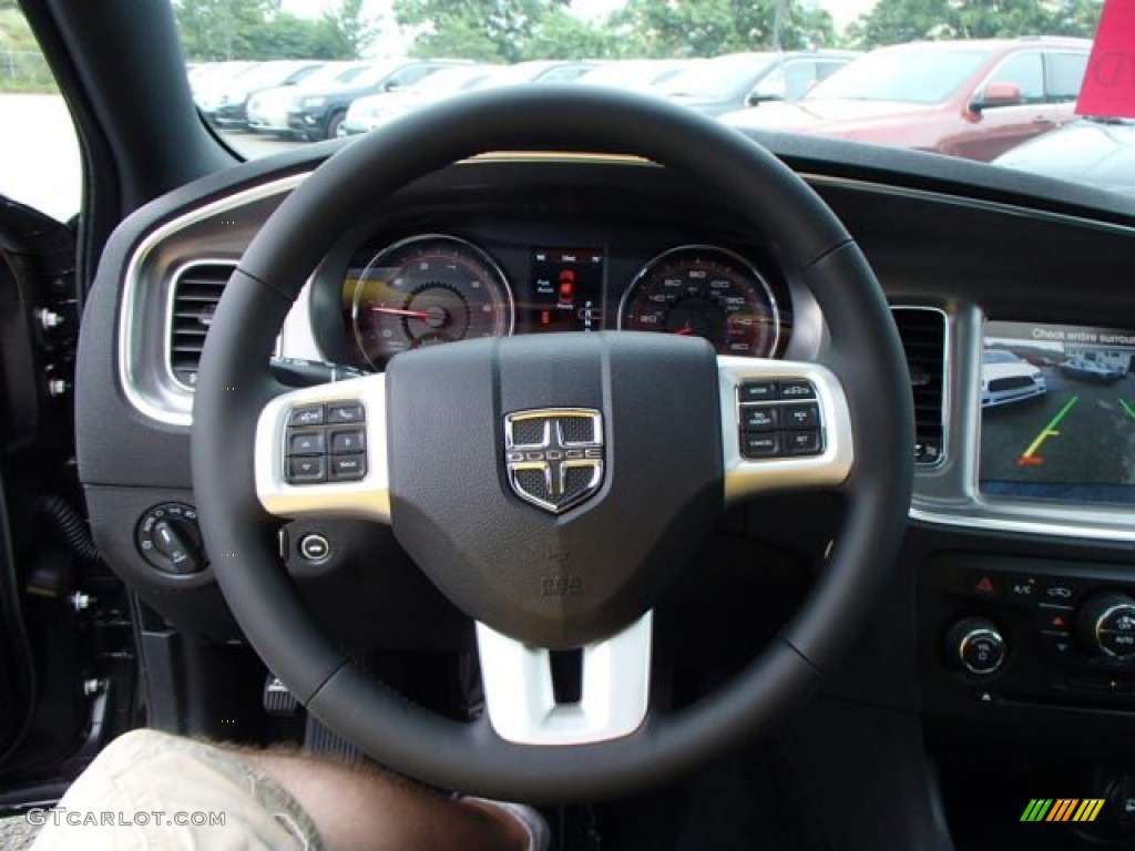 2014 Charger R/T Plus AWD - Phantom Black Tri-Coat Pearl / Black photo #19