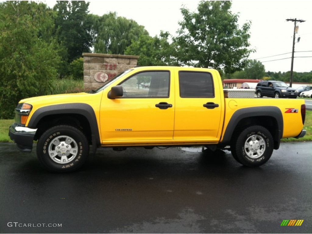 2005 Colorado Z71 Crew Cab - Yellow / Sport Pewter photo #1
