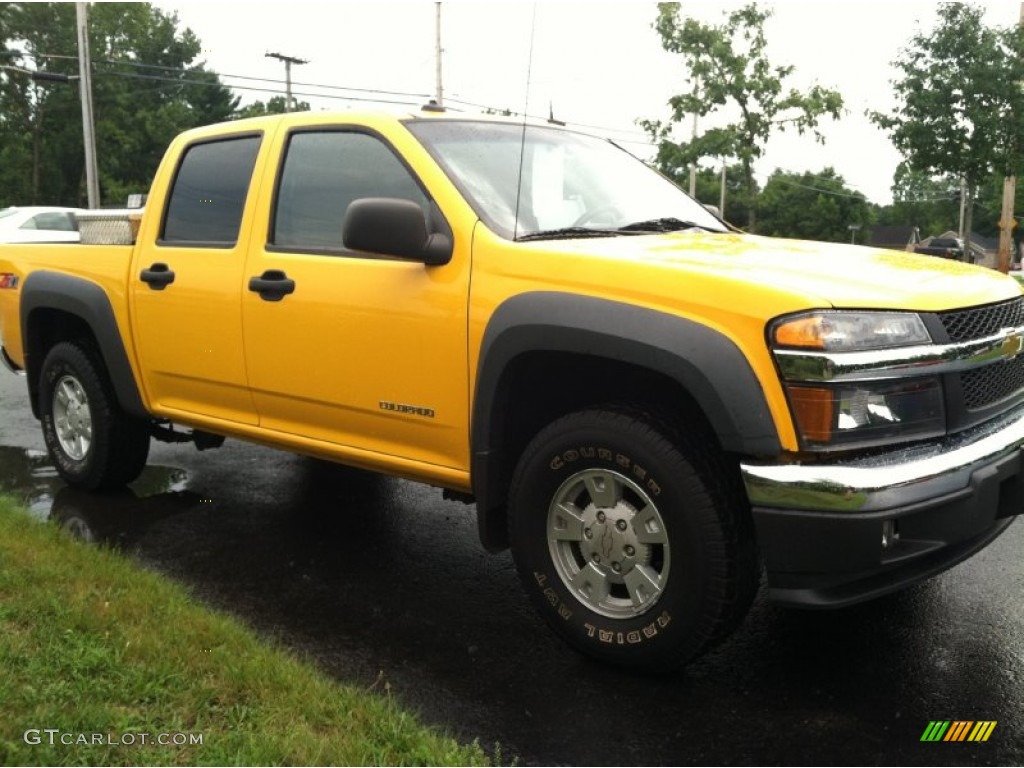 2005 Colorado Z71 Crew Cab - Yellow / Sport Pewter photo #4