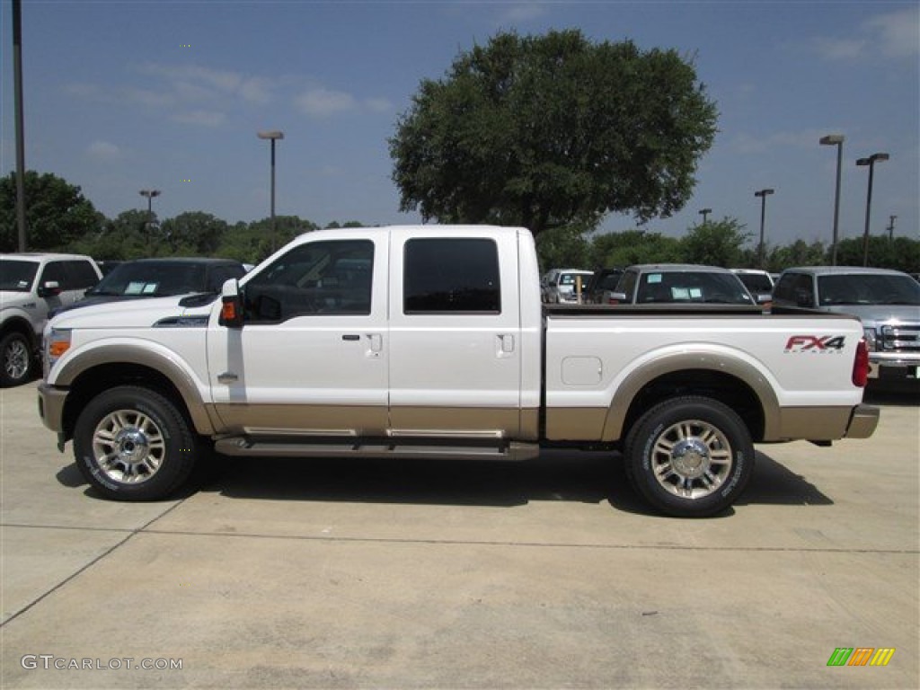 White Platinum Tri-Coat 2014 Ford F250 Super Duty King Ranch Crew Cab 4x4 Exterior Photo #84438110