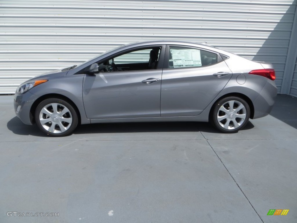 2013 Elantra Limited - Titanium Gray Metallic / Gray photo #6