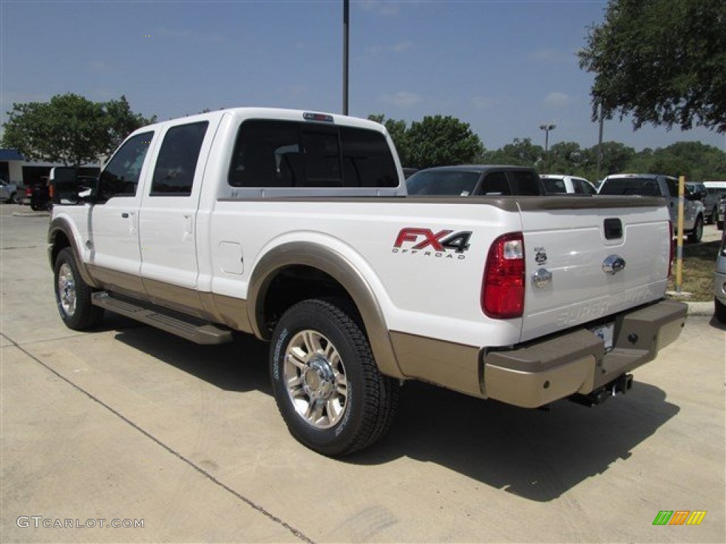 White Platinum Tri-Coat 2014 Ford F250 Super Duty King Ranch Crew Cab 4x4 Exterior Photo #84438131
