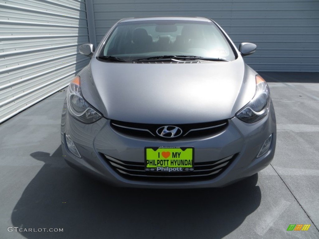2013 Elantra Limited - Titanium Gray Metallic / Gray photo #8