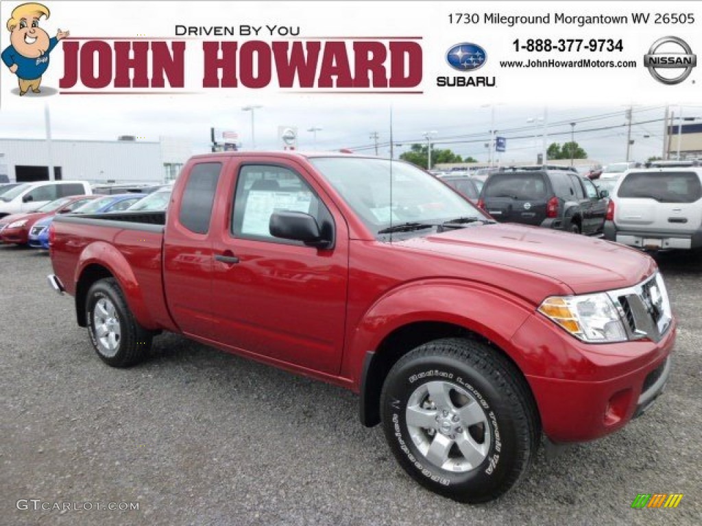 2013 Frontier SV V6 King Cab 4x4 - Lava Red / Graphite Steel photo #1