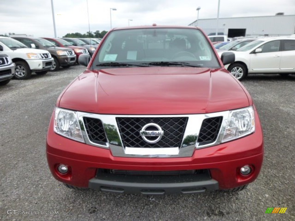 2013 Frontier SV V6 King Cab 4x4 - Lava Red / Graphite Steel photo #2