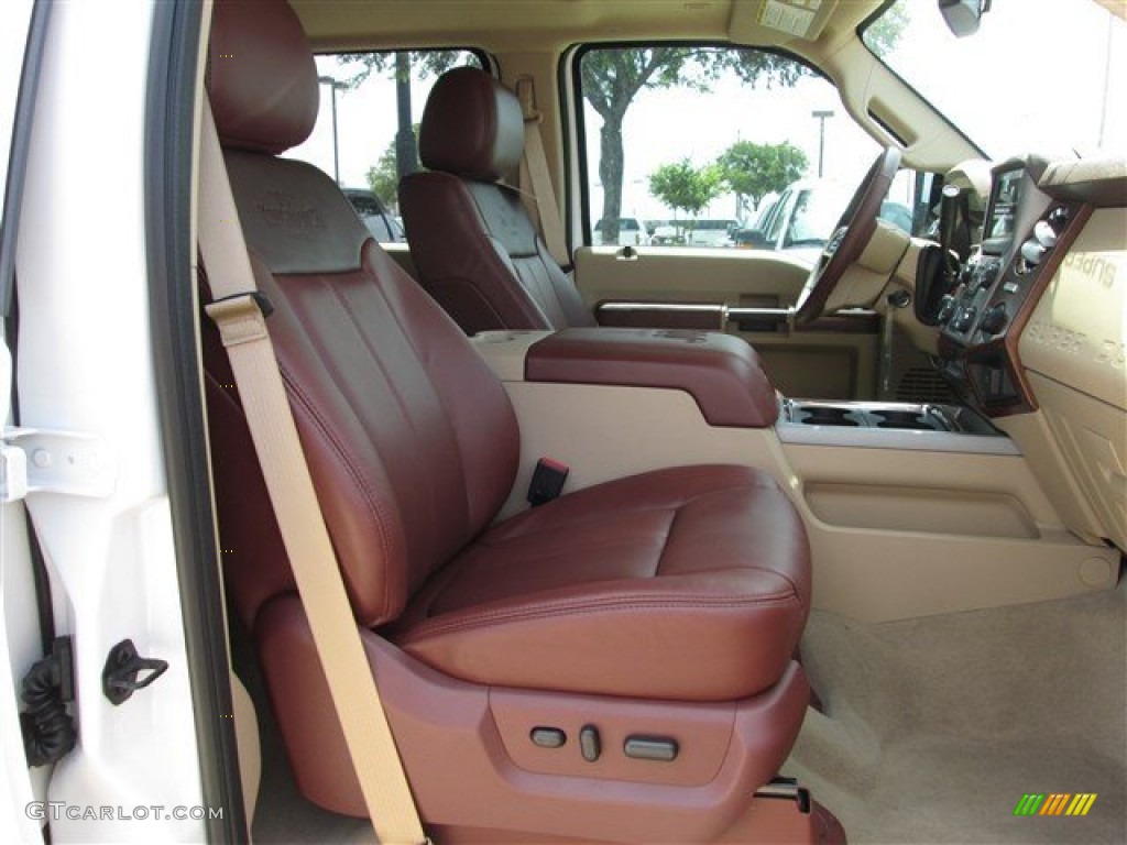 King Ranch Chaparral Leather/Adobe Trim Interior 2014 Ford F250 Super Duty King Ranch Crew Cab 4x4 Photo #84438315
