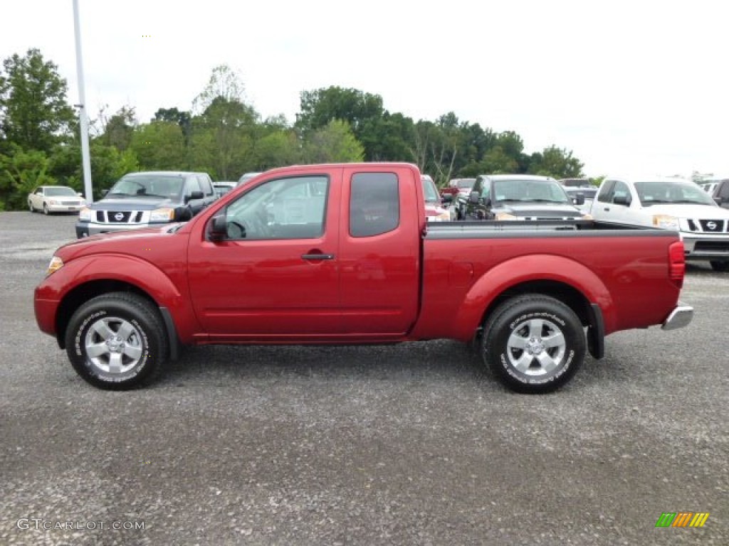 2013 Frontier SV V6 King Cab 4x4 - Lava Red / Graphite Steel photo #4