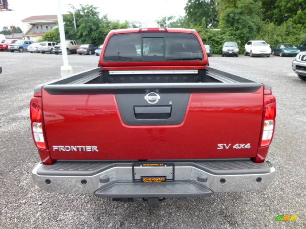 2013 Frontier SV V6 King Cab 4x4 - Lava Red / Graphite Steel photo #6