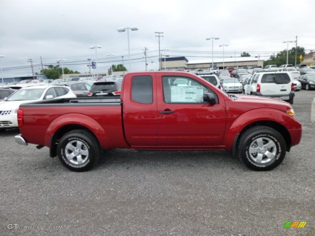 2013 Frontier SV V6 King Cab 4x4 - Lava Red / Graphite Steel photo #8