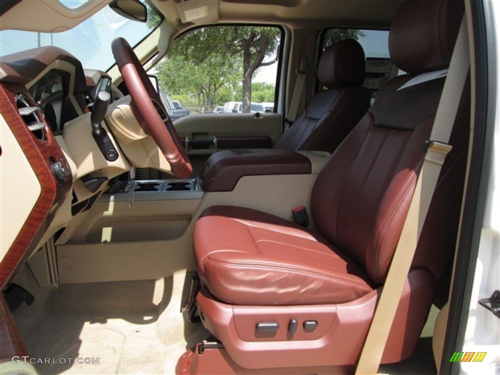 King Ranch Chaparral Leather/Adobe Trim Interior 2014 Ford F250 Super Duty King Ranch Crew Cab 4x4 Photo #84438515