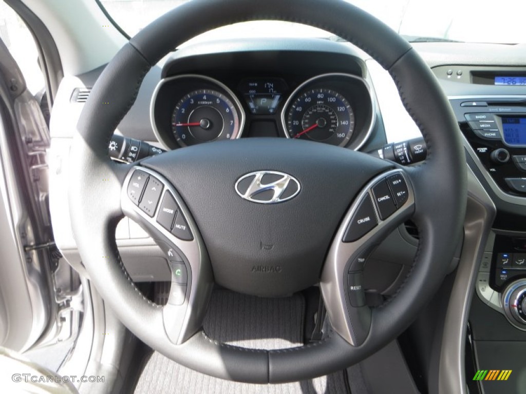 2013 Elantra Limited - Titanium Gray Metallic / Gray photo #31