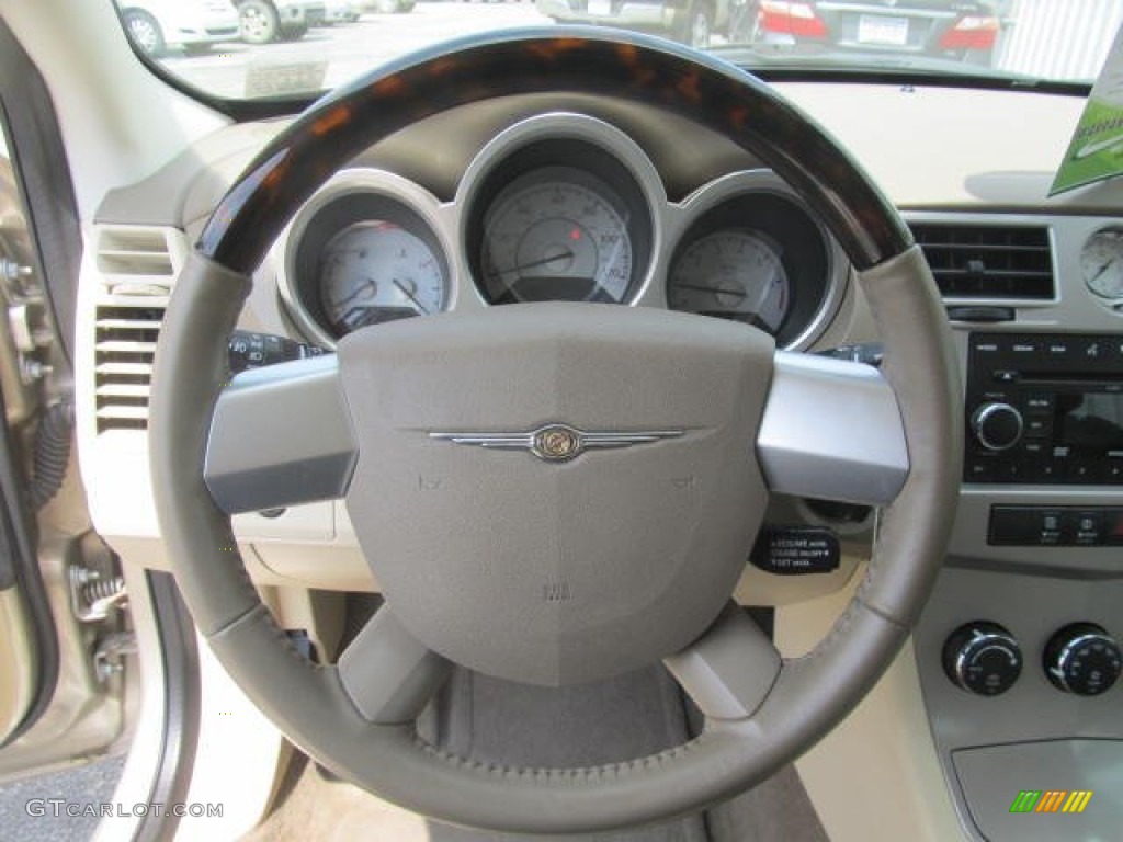 2008 Chrysler Sebring Limited AWD Sedan Medium Pebble Beige/Cream Steering Wheel Photo #84438884