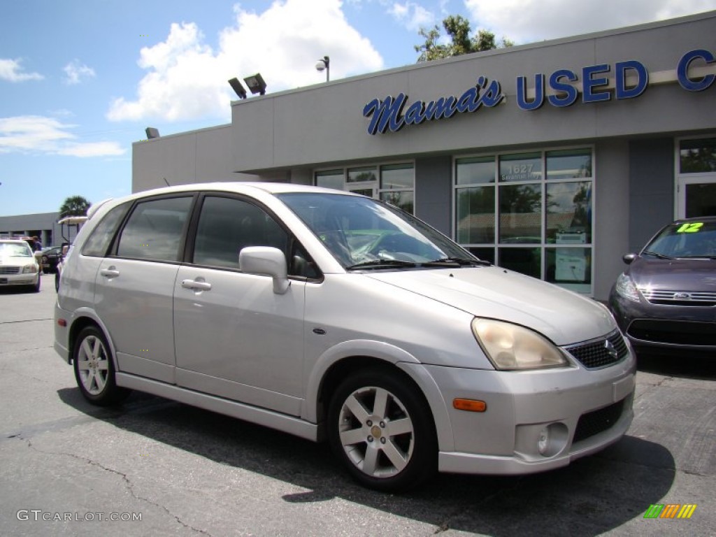2005 Aerio SX Sport Wagon - Silky Silver Metallic / Black photo #2