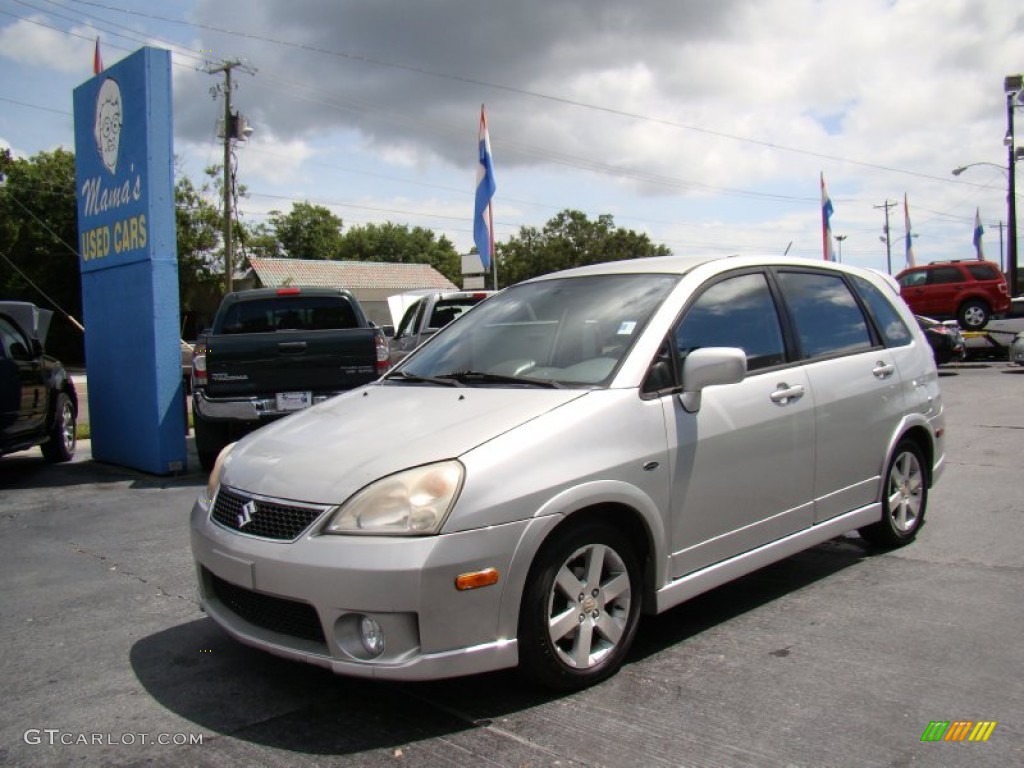 2005 Aerio SX Sport Wagon - Silky Silver Metallic / Black photo #4