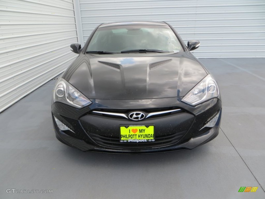 2013 Genesis Coupe 3.8 Track - Black Noir Pearl / Black Leather photo #8