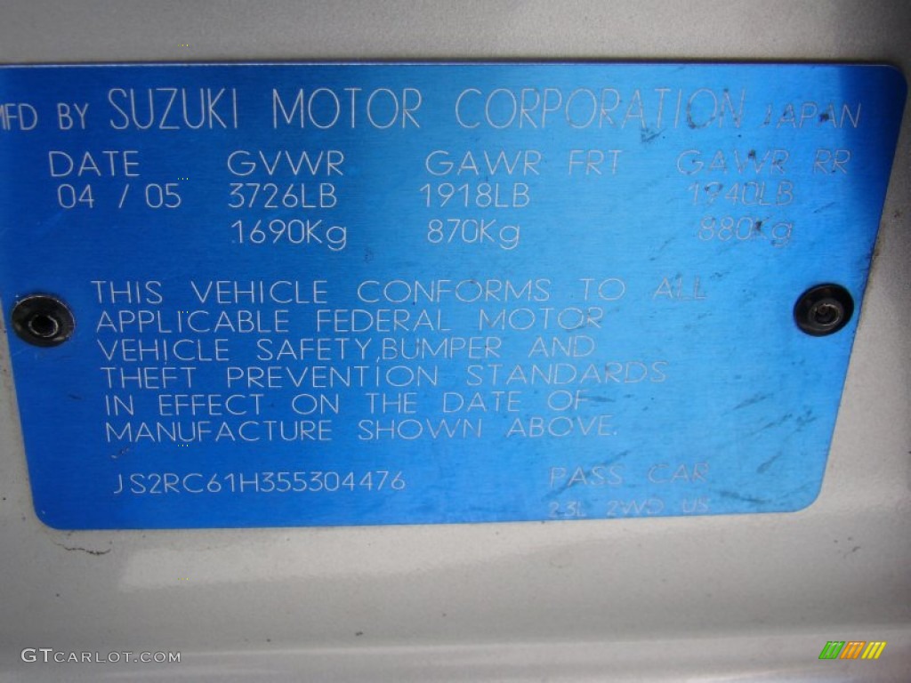 2005 Aerio SX Sport Wagon - Silky Silver Metallic / Black photo #23