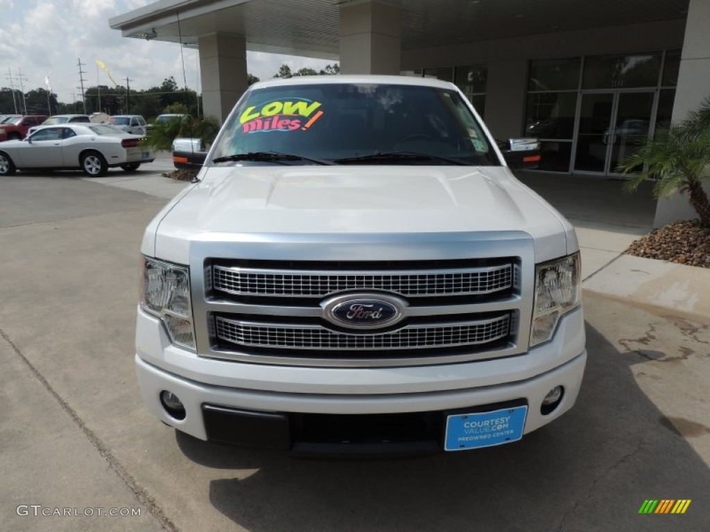 2011 F150 Platinum SuperCrew - Oxford White / Steel Gray/Black photo #2