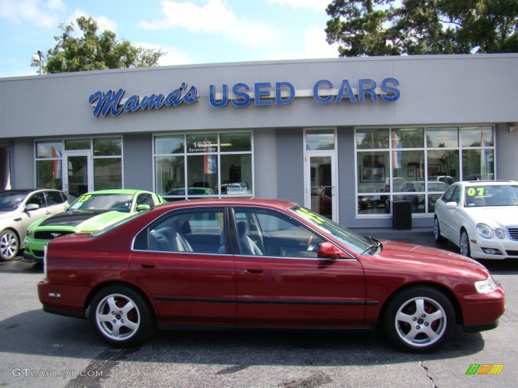 1995 Accord LX Sedan - Bordeaux Red Pearl / Gray photo #1