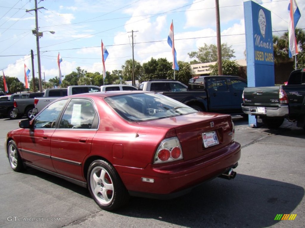 1995 Accord LX Sedan - Bordeaux Red Pearl / Gray photo #6