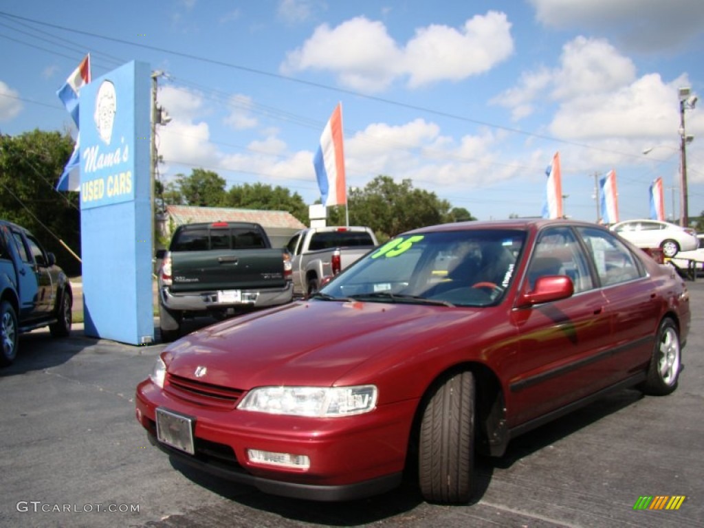 1995 Accord LX Sedan - Bordeaux Red Pearl / Gray photo #24