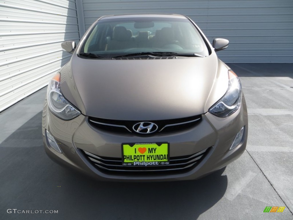 2013 Elantra Limited - Desert Bronze / Beige photo #8
