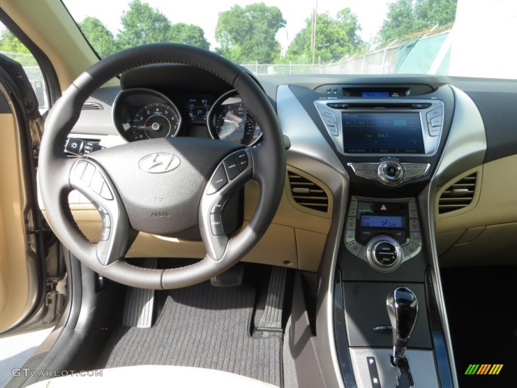 2013 Elantra Limited - Desert Bronze / Beige photo #27