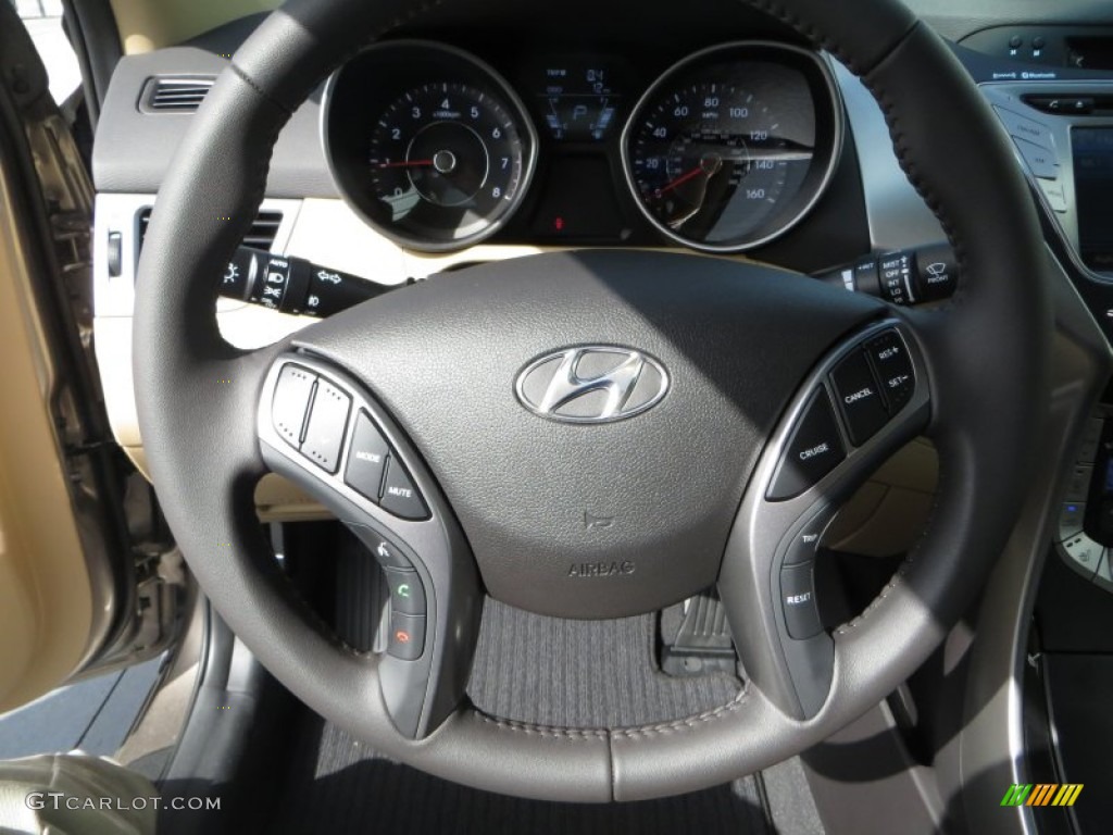 2013 Elantra Limited - Desert Bronze / Beige photo #32