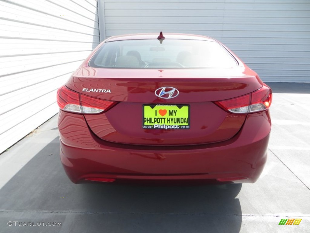 2013 Elantra GLS - Sparkling Ruby / Beige photo #5
