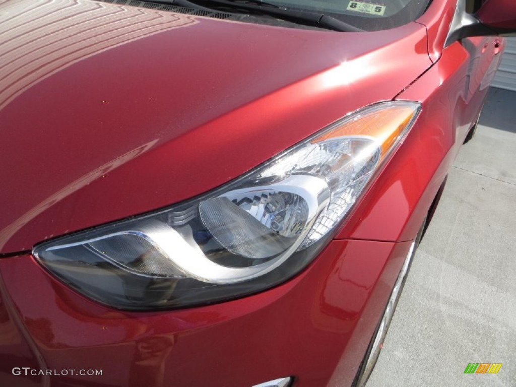 2013 Elantra GLS - Sparkling Ruby / Beige photo #9