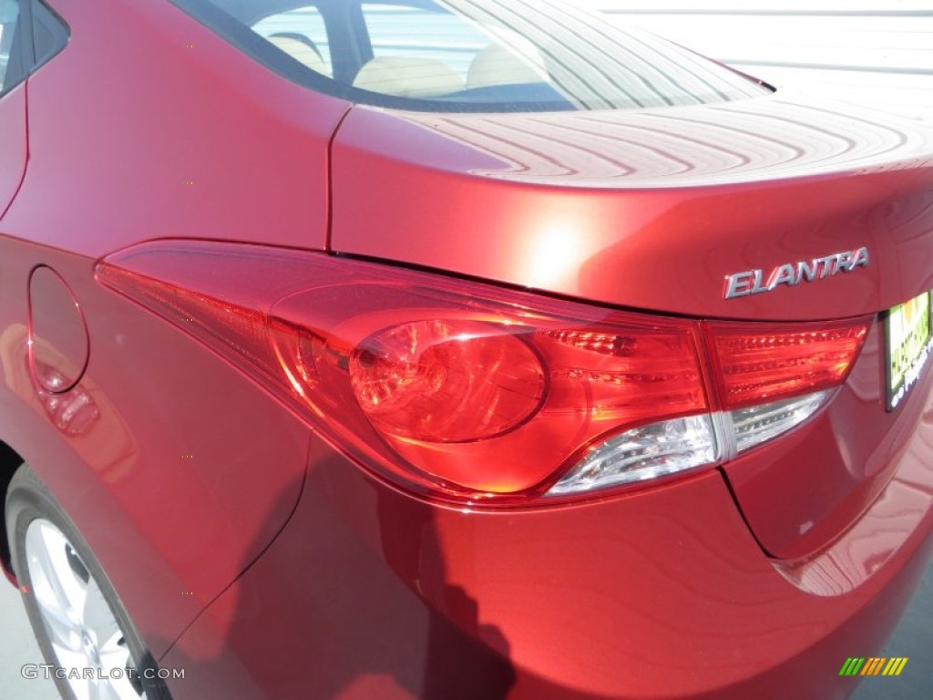2013 Elantra GLS - Sparkling Ruby / Beige photo #11