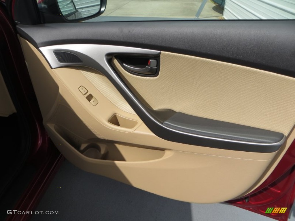 2013 Elantra GLS - Sparkling Ruby / Beige photo #15